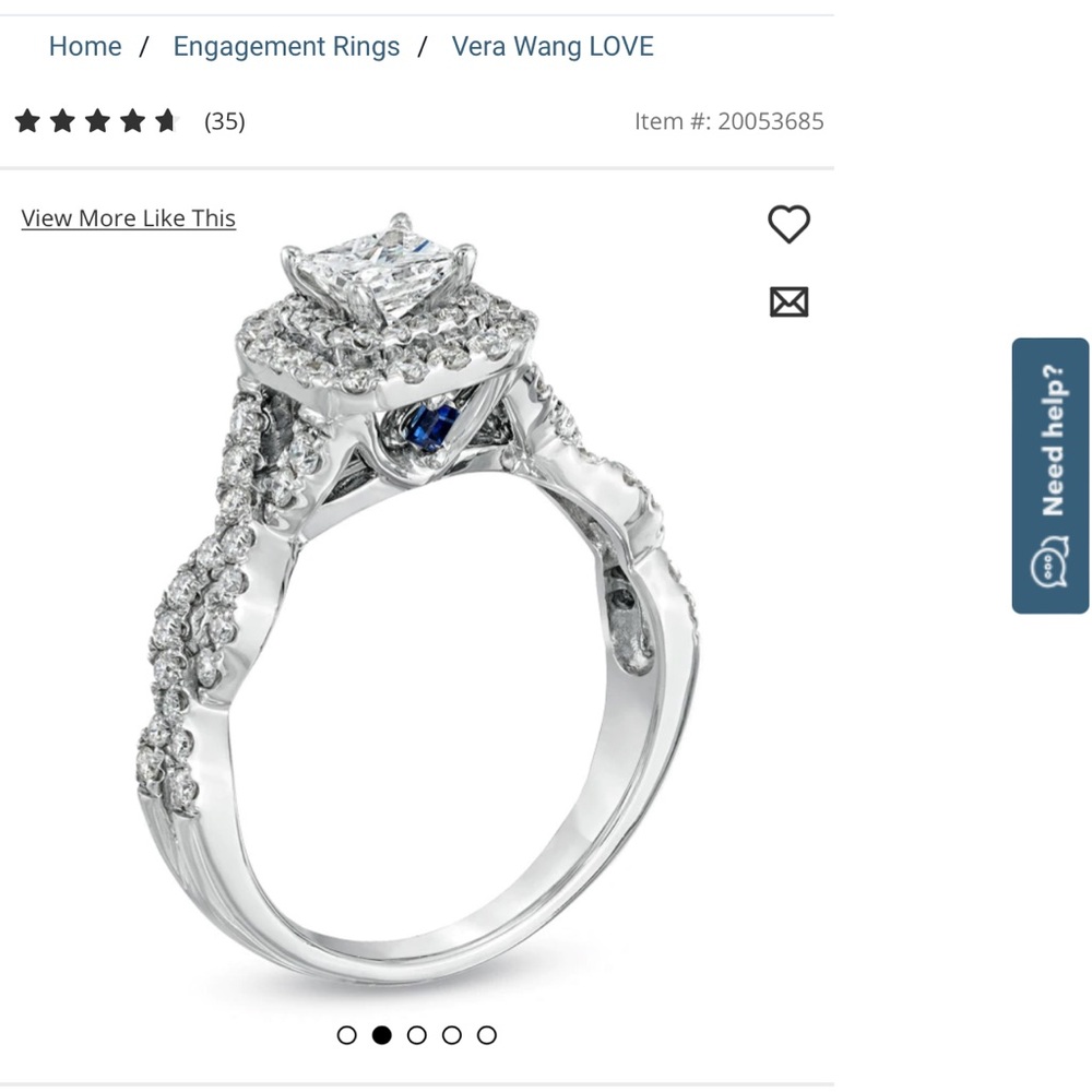 Vera Wang Love collection engagement ring. Size 5.5. Paid over $3,000 in 2016.